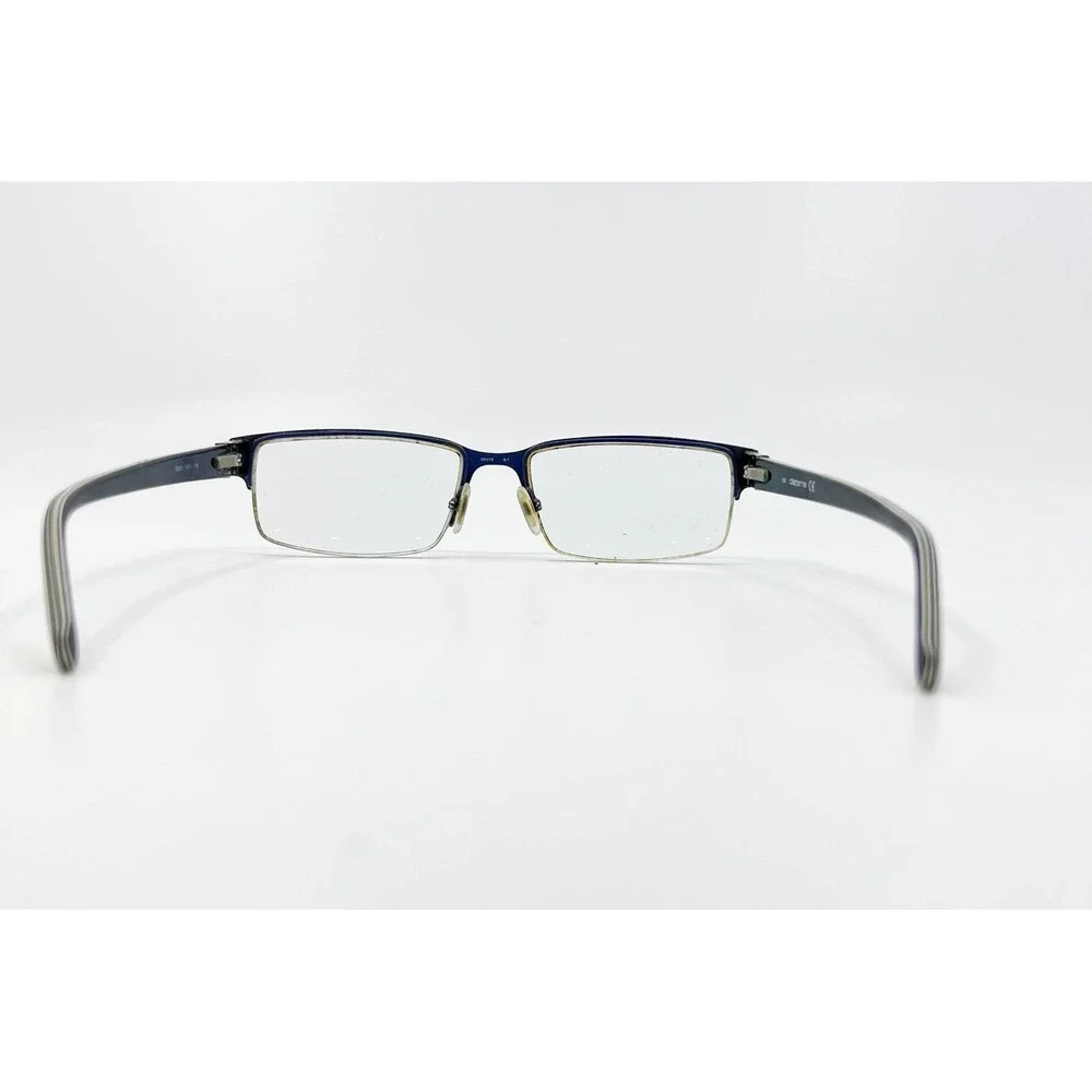 Claiborne Eyeglasses Mens Black Half Rim Rectangle CB220 58-18-150